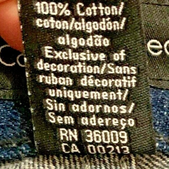 Calvin Klein Blue Jean Low Rise Flare Beaded Pocket Dark Wash Sz 10 #150N - Picture 11 of 12